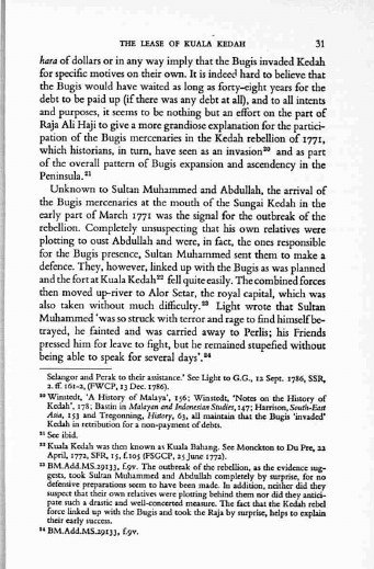 Sambungan perbincangan Bonney mengenai hutang dan pergolakan 1771